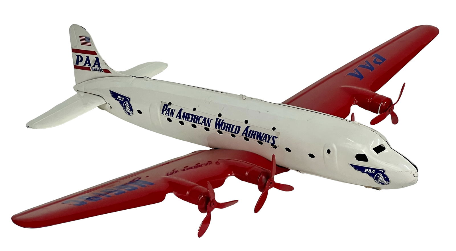 Vintage Pressed Steel Marx Airplane Toy (1 of 20)