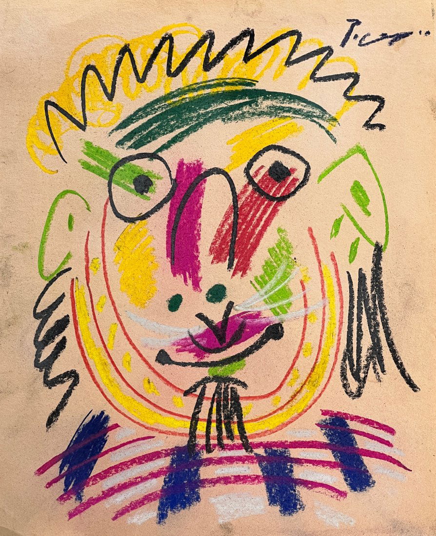 Pablo Picasso, Pastel on paper. (1 of 2)