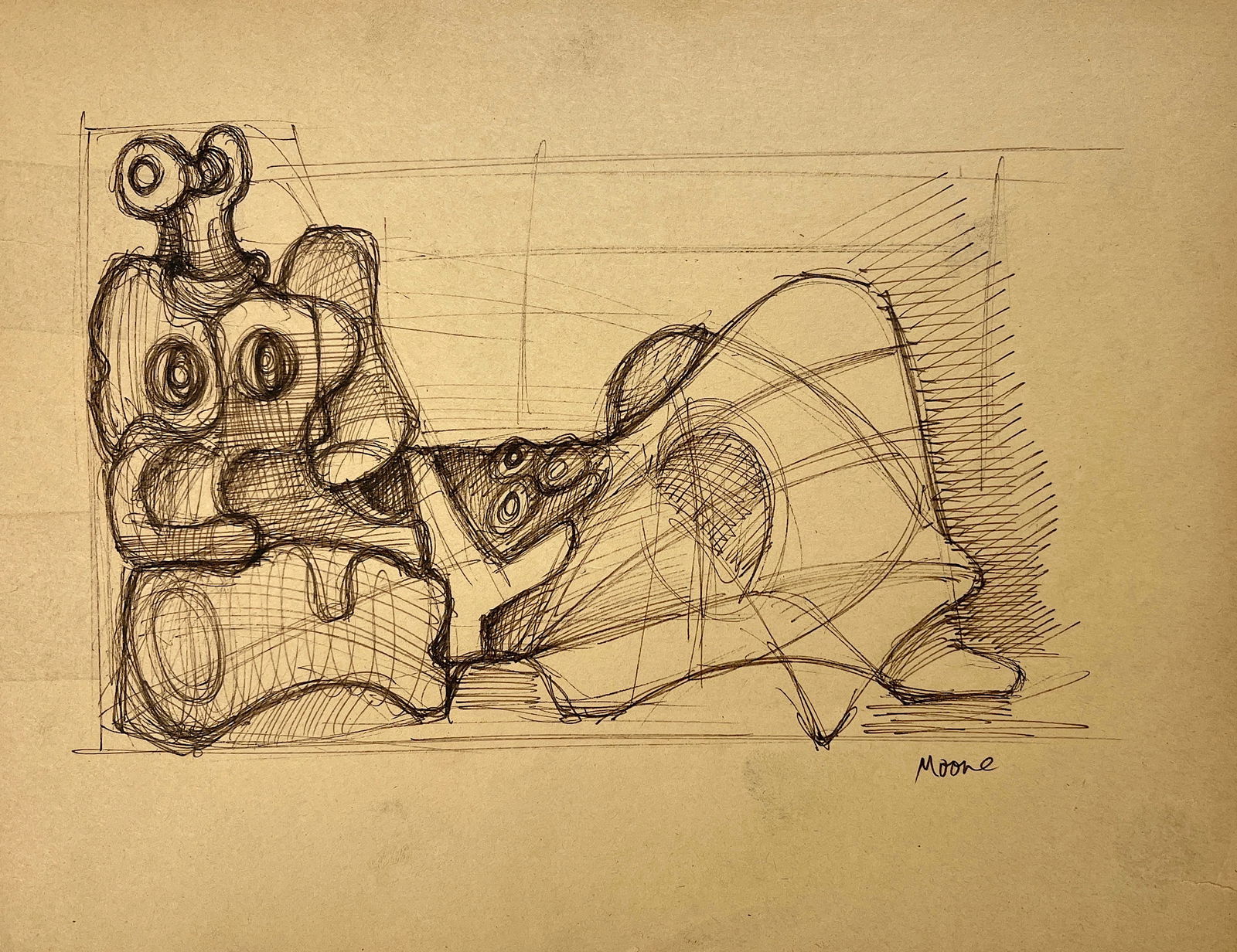 Henry Moore, Ink on paper. (1 of 2)