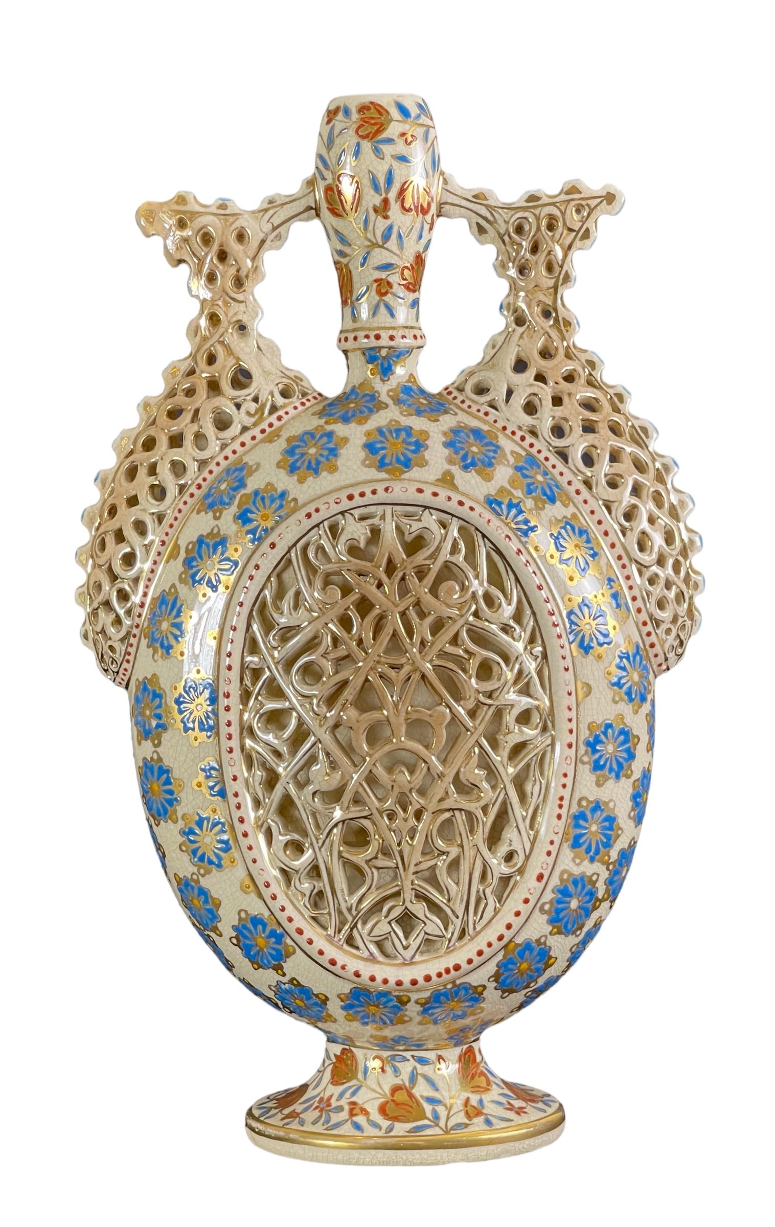 Fisher J. Budapest Hungarian Reticulated Vase. (1 of 8)