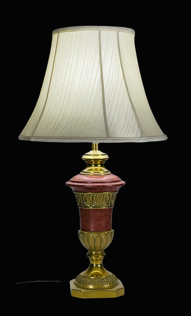 Vintage Italian Urn Shaped Hand Carved Alabaster Lamp 1940's (1 of 2)