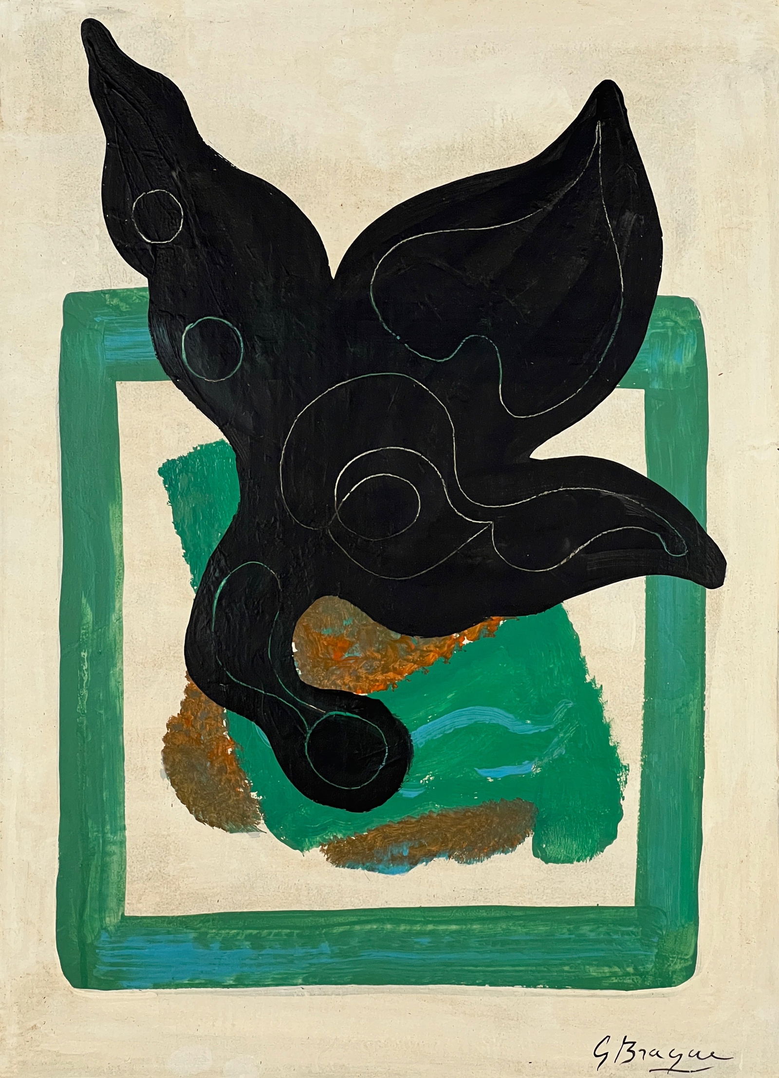 Georges Braque, Oil on board. (1 of 2)