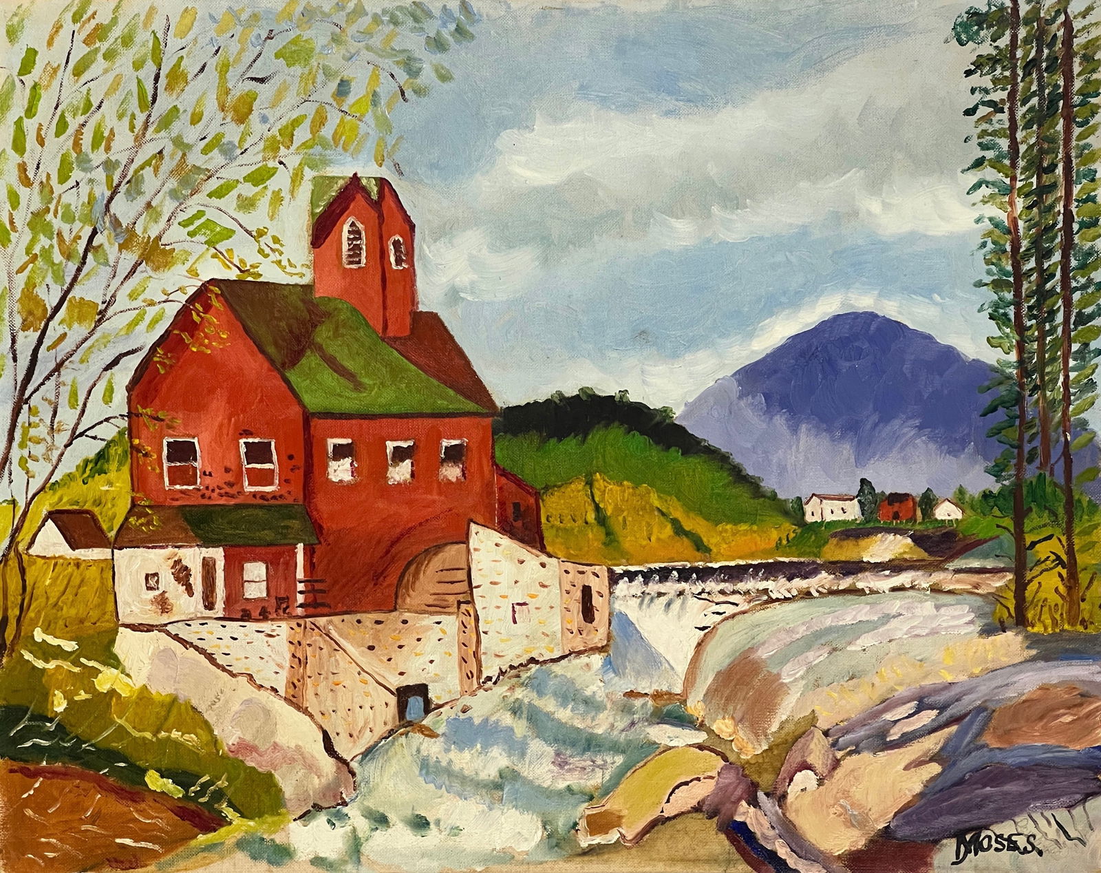 Grandma Moses, Oil on canvas board. (1 of 2)