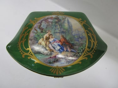 Antique Sevres French Porcelain Jewlery Box.