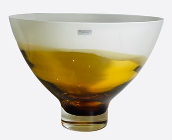 Large Centerpiece Evolution by Waterford, Art Glass Bowl.