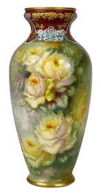 Large Royal Bonn Porcelain Vase Signed B. Güssgen.