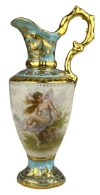 19th C. Royal Vienna Porcelain Pitcher.