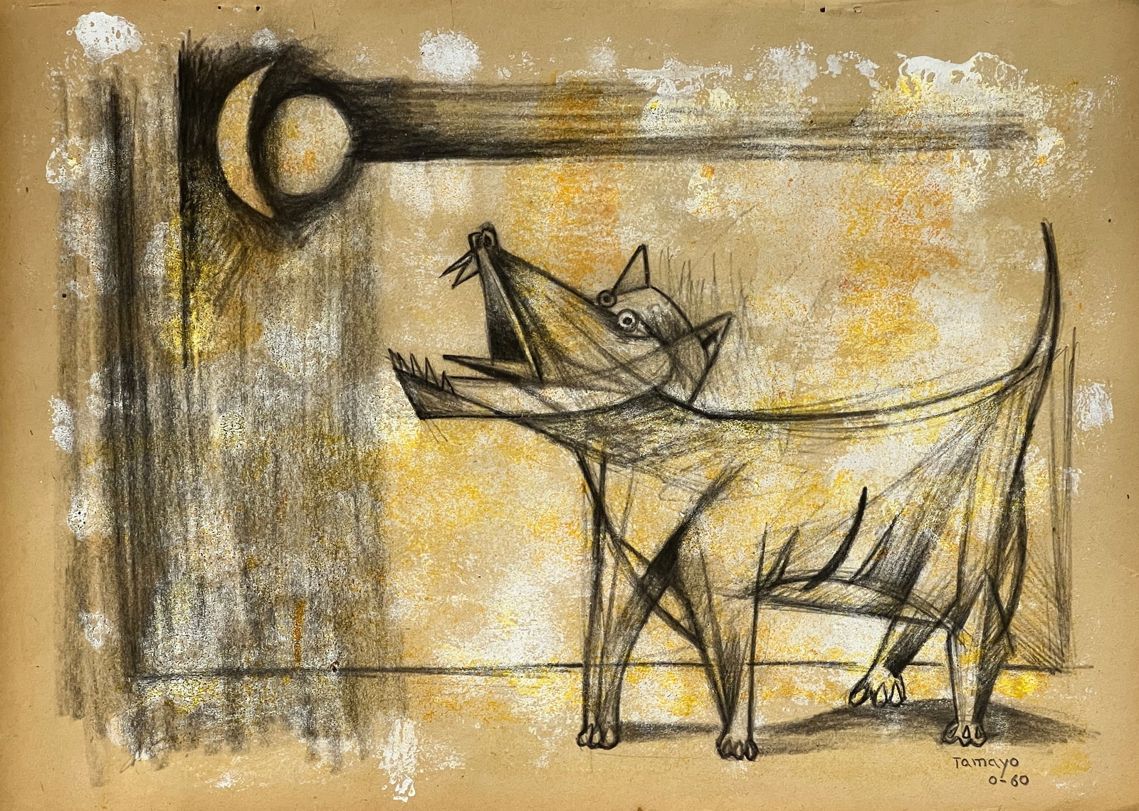 Rufino Tamayo, Charcoal and tempera on paper. (1 of 2)