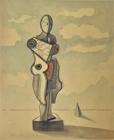 Giorgio de Chirico, Watercolor on paper.