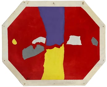 Nicolas de Staël, Mixed media (Collage) on board.