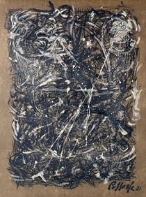 Jackson Pollock, Oil on board.