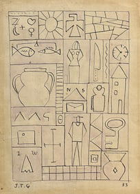 Joaquin Torres Garcia, Watercolor and ink on paper.