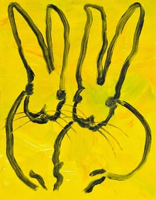 Hunt Slonem, Oil on canvas board.