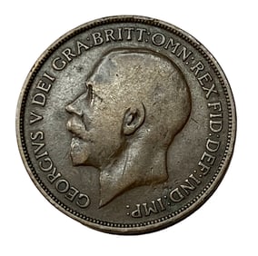 "GEORGIVS V DEI GRA BRITT" 1918 Half Penny