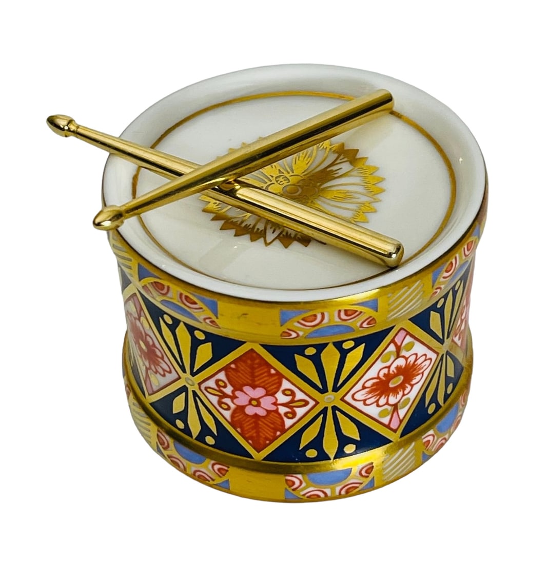 Royal Crown Derby Old Imari Drum with Drumsticks (1 of 7)