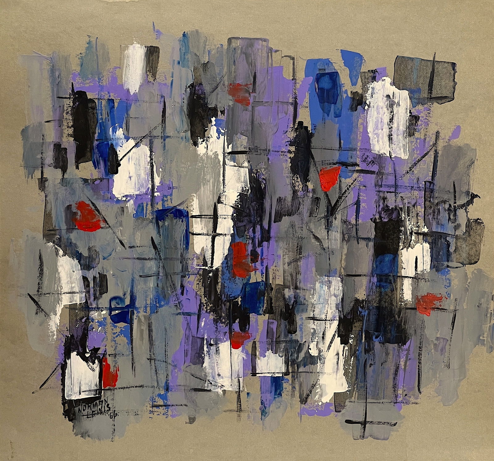 Norman Lewis, Oil on cardboard. (1 of 2)