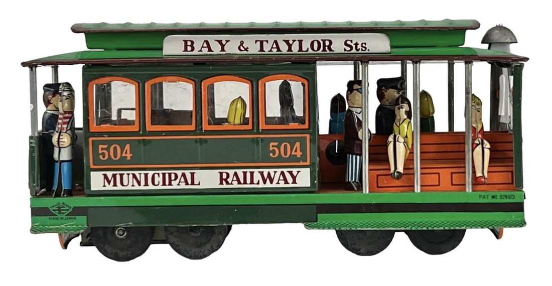 Vintage Tin Litho Friction Powell & Mason St Railway Toy. (1 of 12)