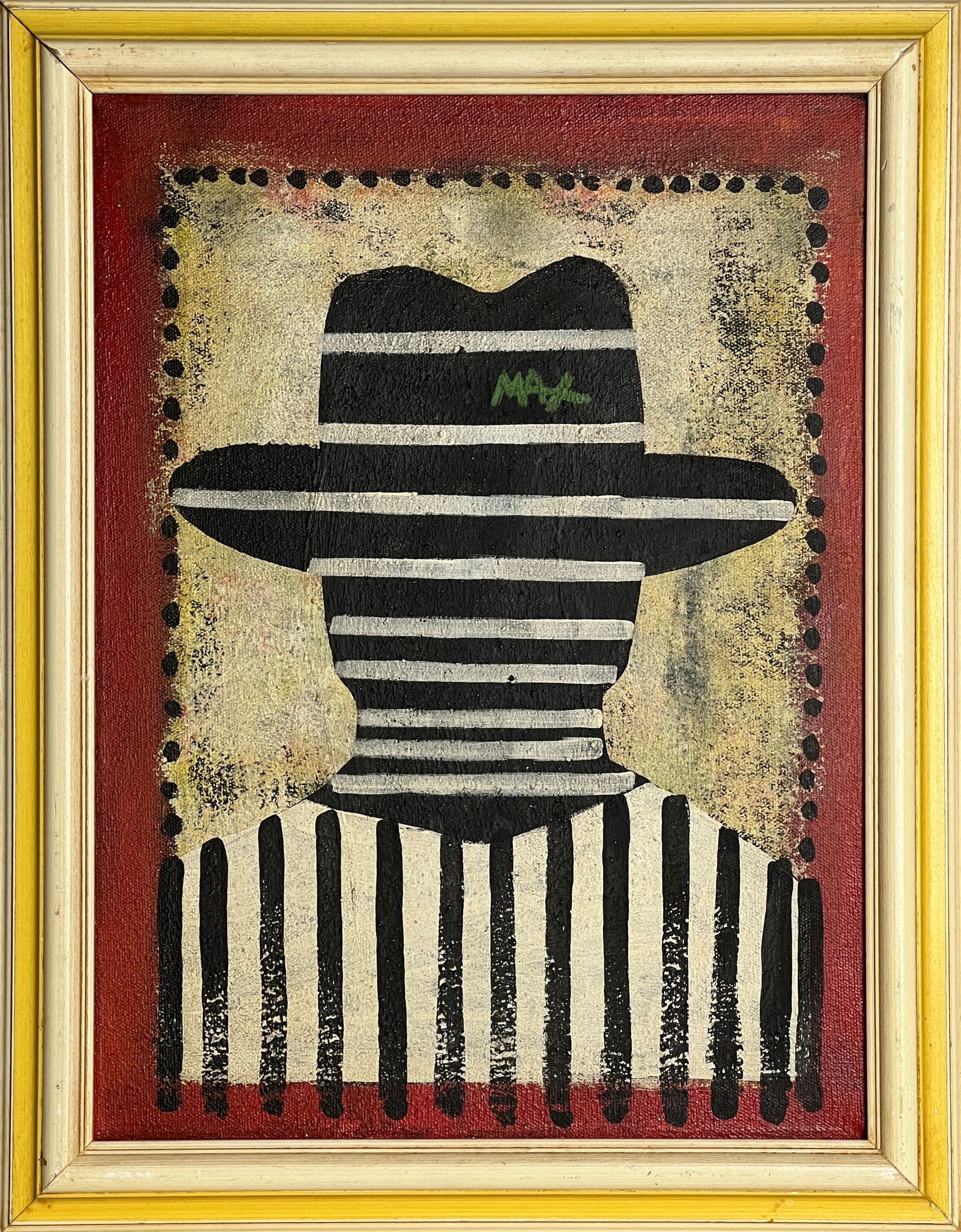 Peter Max, Mixed media on canvas.: Attrib. Peter Max (American, born 1937) Title: Untitled, Medium: Mixed media on canvas, Size: 16" H x 12" W (inches), Date: ca. 1977. This lot is accompanied by a COA (Certificate of Attribution) and