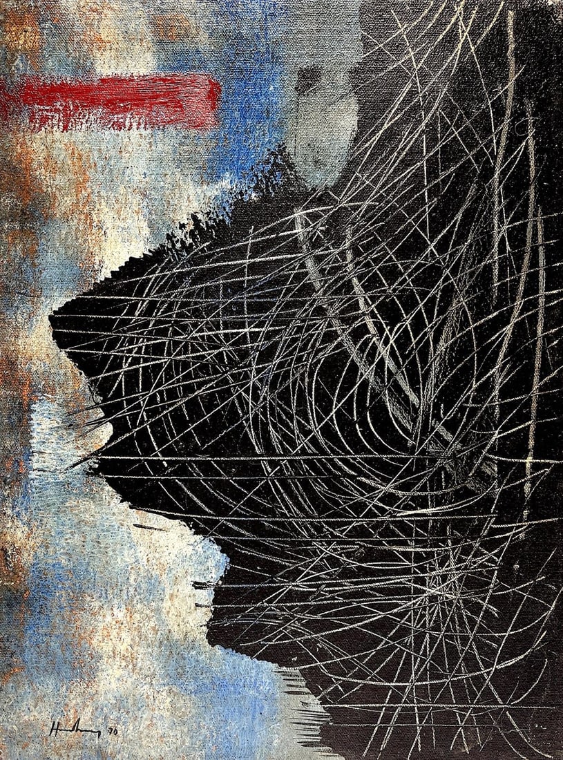 Hans Hartung, Acrylic on canvas. (1 of 2)