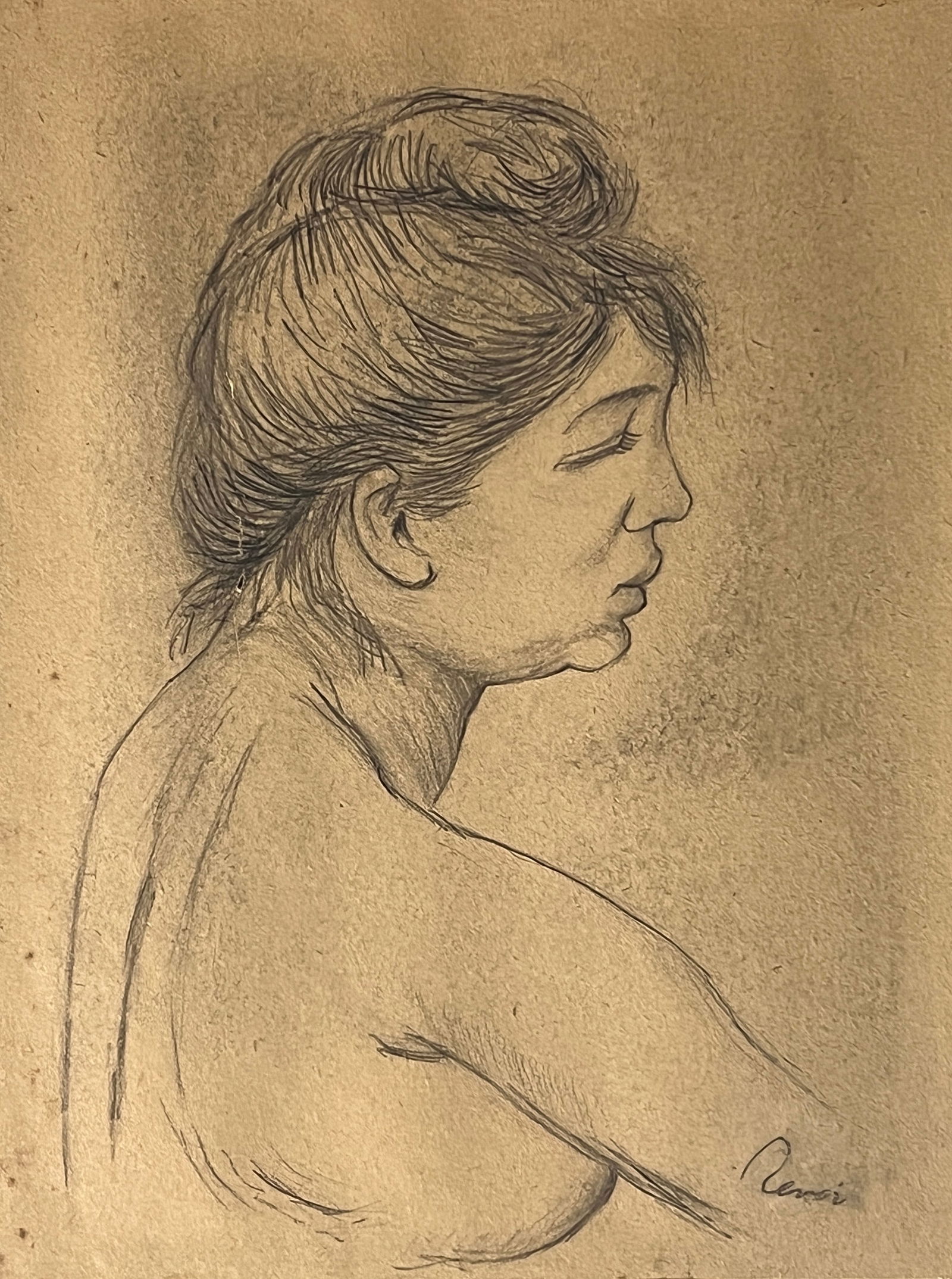 Pierre-Auguste Renoir, Graphite on paper. (1 of 2)