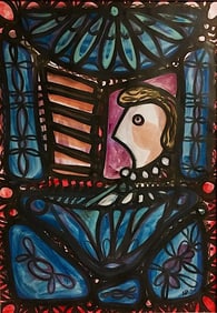 Amelia Pelaez, Oil on paper.