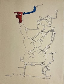 Yves Tanguy, Ink and tempera on paper.