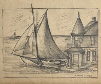 Edward Hopper, Pencil on paper.