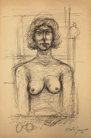 Alberto Giacometti, Ink on paper.