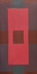 Ad Reinhardt, Oil on canvas.