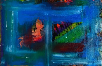 Howard Hodgkin, Oil on canvas panel.