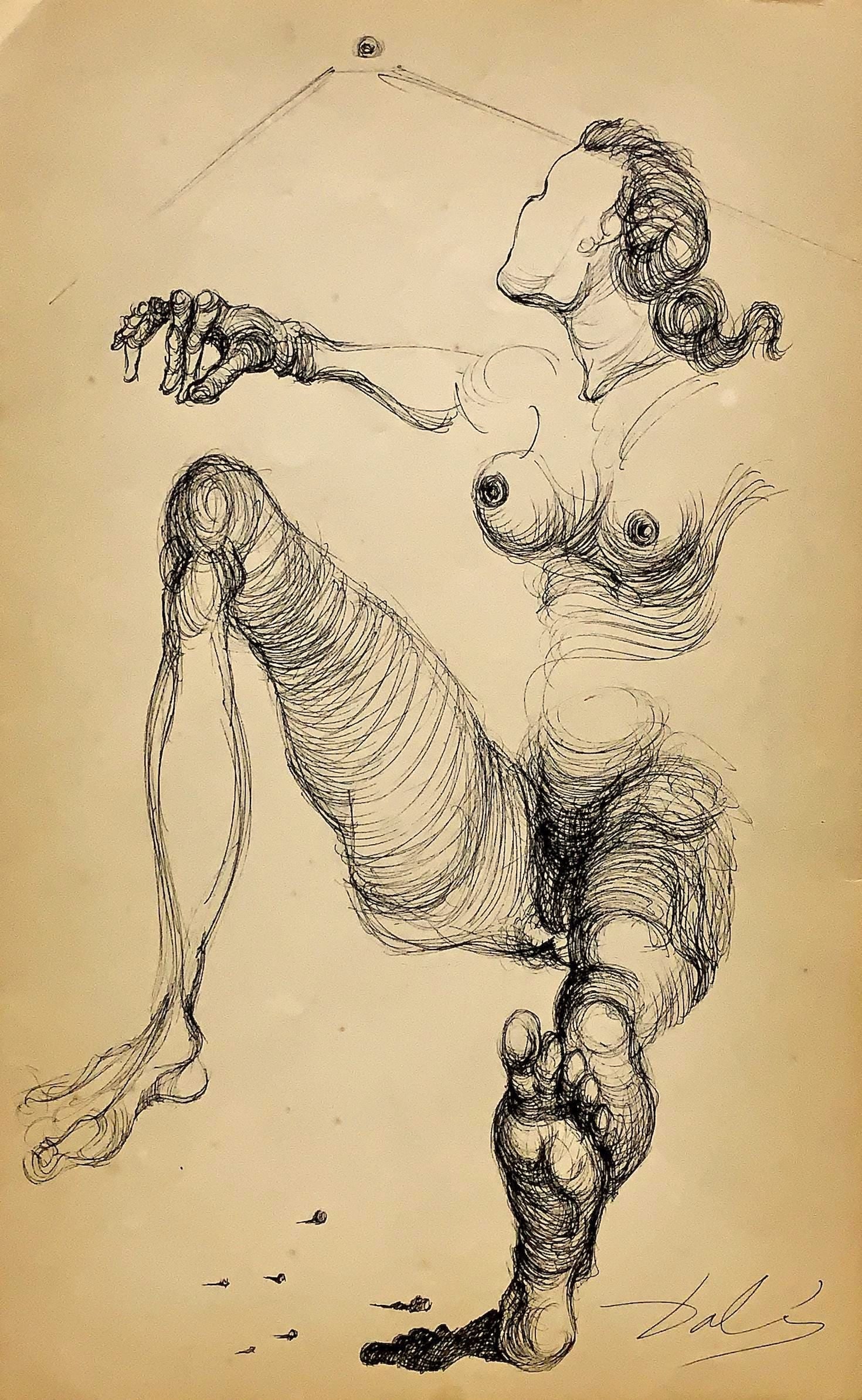 Salvador Dali, Ink on paper. (1 of 2)