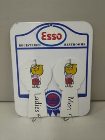 Vintage Style Esso Service Station Restroom Key Holder.