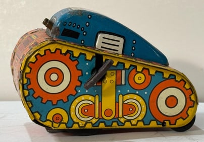 Vintage Marx Wind Up Rollover Tank Tin Toy.