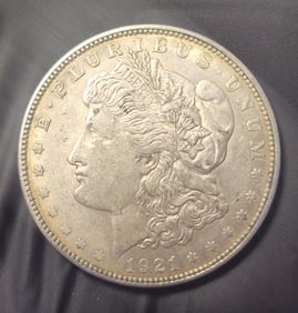 1921 US Morgan Silver Dollar.