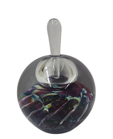 Vintage Signed Studio Art Glass Perfume Bottle.