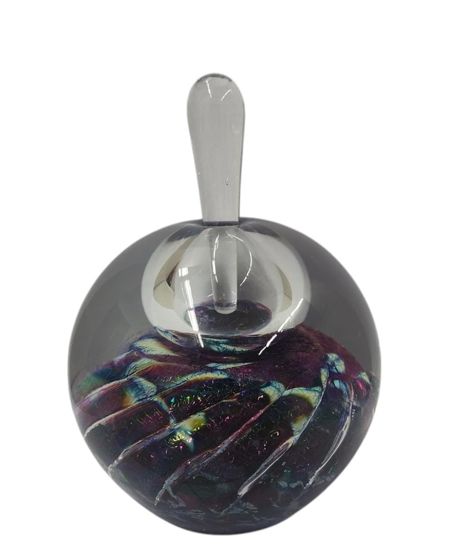 Vintage Signed Studio Art Glass Perfume Bottle. (1 of 7)