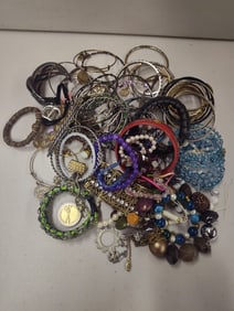 Lot of Assorted Unsearched Estate Costume Jewelry.