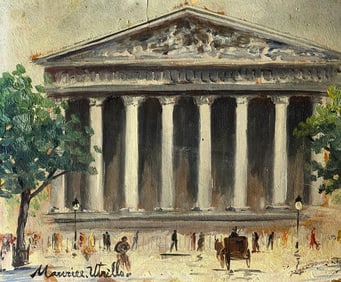 Maurice Utrillo, Oil on board.