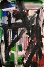 Franz Kline, Oil on board.
