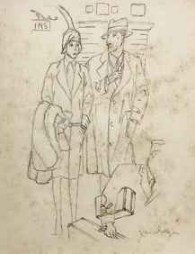 Kees Van Dongen, Pencil on paper.