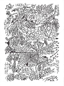 Dario Viejo, Ink on cardboard.