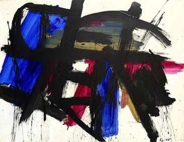 Franz Kline, Oil on canvas.