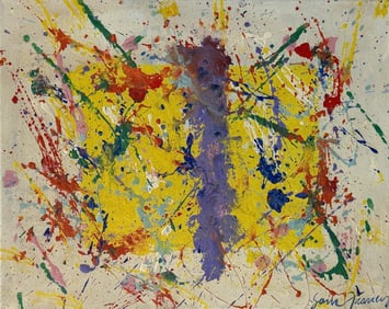 Sam Francis, Acrylic on canvas.