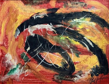 Paul Jenkins, Oil on canvas.