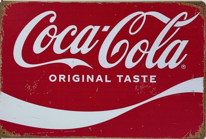 Tin Coca Cola Advertising Sign.
