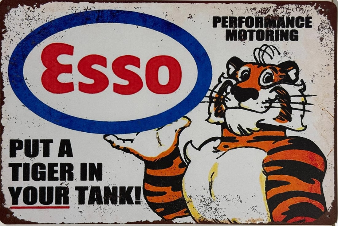 Tin Esso Advertising Sign. (1 of 1)