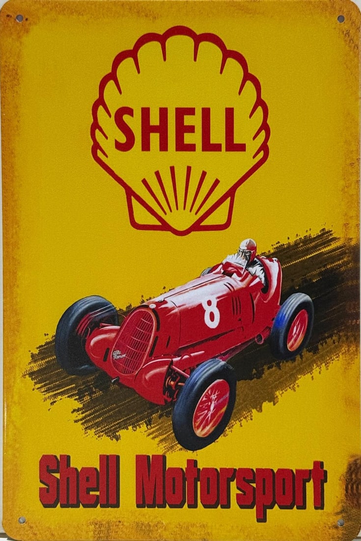 Tin Shell Advertising Sign. (1 of 1)