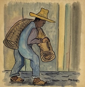 Diego Rivera, Watercolor and ink on Japon paper.
