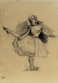 Edgar Degas, Charcoal on paper.