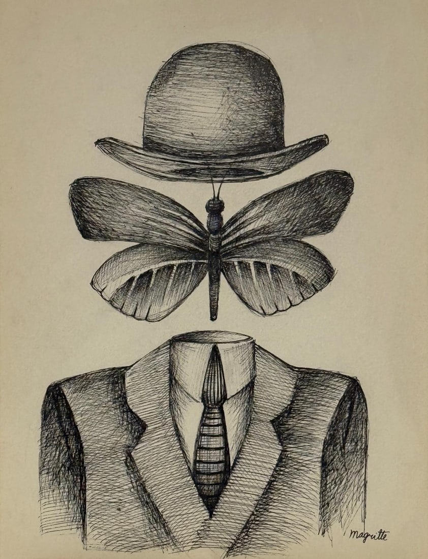 Rene Magritte, Ink on paper (1 of 2)